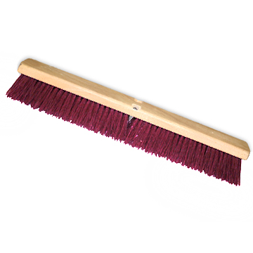 Broom 24&quot; Stiff Plastic (P72) 120124 Push Type W/Hardwood