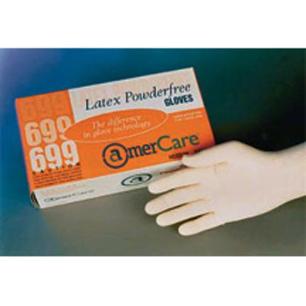 Gloves M POWDERFREE Latex 5Mil 10/100 per case