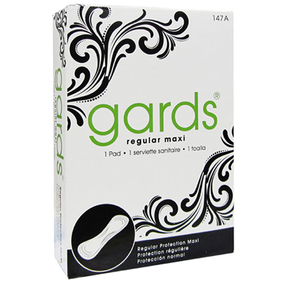 Sanitary Napkin #4 Pads (250) Regular Maxi W/Gards 